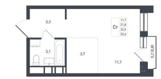 Фотография Студия Московская область, Подольск городской округ, д. Борисовка Новая Щербинка жилой комплекс, 20 (22.0 м²), Московская область, Подольск городской округ, д. Борисовка, Новая Щербинка жилой комплекс, 20 Куплю 0-комнатную квартиру , фотография обложки