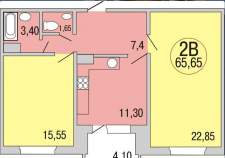 Фотография 2-к. квартира, 63 м², 13/17 эт., Московская область, Подольск, Московская обл., Подольск, Литейная ул., 42А Куплю 2-комнатную квартиру , фотография обложки