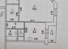 1-комнатная квартира, 42.3 м², город Чехов, ул. Московская обл...