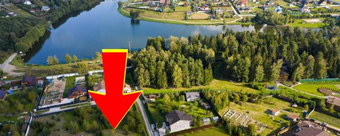 Земельный участок 10 соток ИЖС, коттеджный поселок, водоем, Чеховский район, фотография